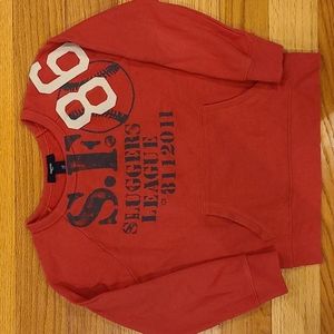 Gap Kids Baseball Sweatshirt; size S (6-7 Y); red